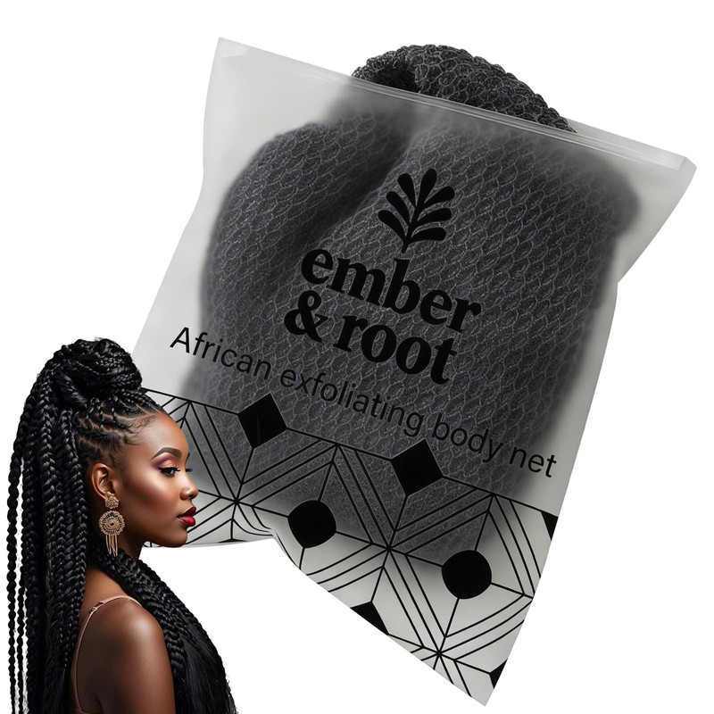 Esponja exfoliante corporal africana Ember and Root, esponja exfoliante africana