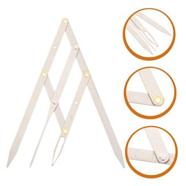 Healvian 3pcs Sliding Stainless Steel Eyebrow Ruler Three-point Measurement Tool for Accurate Microblading Golden Ratio Design for and Beginners