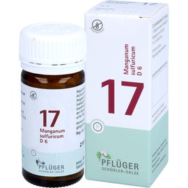 PFLÜGER Schüßler Salts No. 17 Manganum Sulfuricum D6 - 100 Tablets - The Supplement for Enzyme Activation - Gluten-Free