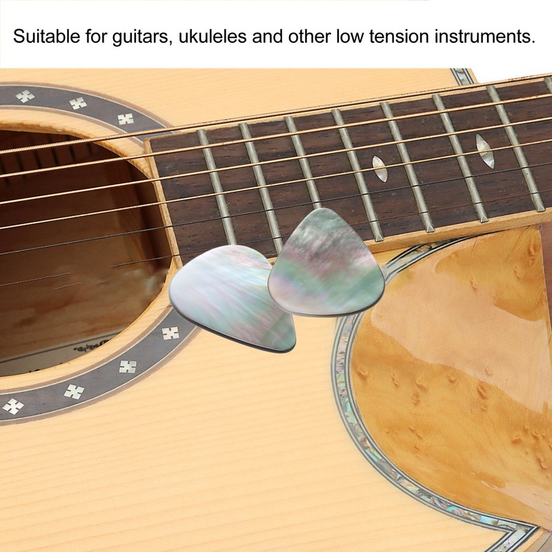 2PCS Set Guitar Picks Shell Teardrop Shaped Acoustic Guitar Picks