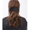 Vingtaine H7403-BK- Ruffled Ribbon Barrette, Cute, Adult, Cute, Hair Clip,