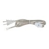 B&P Lamp® 8 Foot Clear Silver Cord Set W/Rotary On-Off