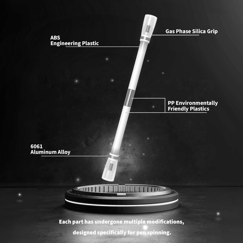 Spinning Pen - Gradient Field White-Sliver, Rolling Finger Rotating Pen