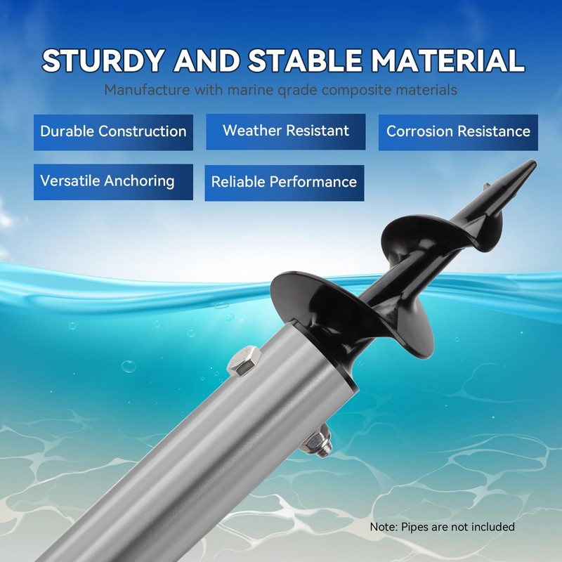 MATINA Dock Pole Auger for Aluminum Dock Pole, Dock Post