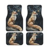 Huzdzhy Artistic Fabric Car Floor Mats-Fox,Non-Slip Rubber Backing,Front (26.8x17.3in) &amp;