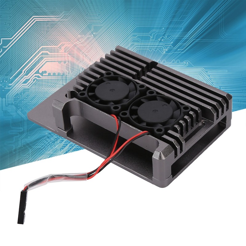 Aluminum Alloy Cooling Case Heat Dissipation Enclosure with Fan for
