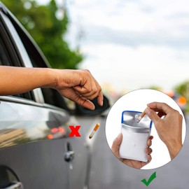 Pocket Ashtray, Ash Bag, Pack of 6, Fireproof, Odourproof, Reusable, PVC, Portable Mini Ashtray for Outdoor Smokers