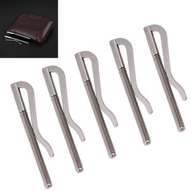 Spring Metal Money Clip, 5 Pcs Money Spring Clip, Wallet Spring Clip Insert Bar Replacement Metal Slim Open Coil Holder Clamp DIY Tool for Bifold Leather Wallet Purse Credit Card Holder