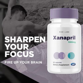 rize labs Xanapril Capsules, Xanapril for Better Sleep and Brain Care, Xanapril Advanced Maximum Formula, Xanapril Herbal Supplement, Xanapril Pastillas Review (60 Capsules)
