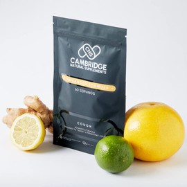 Cambridge Natural Supplements Persistent Cough Supplement LC Advanced Formula+ | Helps with Casues of Cough | N-Actyl-L-Cysteine | Ginger | Sodium Ascorbate | One Month Supply | Relief from Cough & Cold Sore Throat