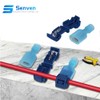 Senven 60Pcs Quick Connector line Terminal, Terminal Block kit, Blue,