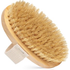 Dry Body Brush - 100% Natural Bristles - Cellulite Treatment, Increase Circulation and Tighten Skin. (Pack of 1)