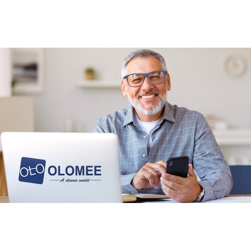 OLOMEE Large Reading Glasses Mens Oversized Wide Readers +2.75 Lightweight