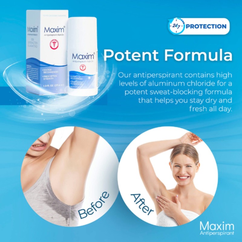 Maxim Clinical Strength Antiperspirant Deodorant for Women & Men, Anti-Sweat