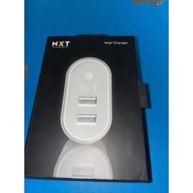 NXT Technologies™ Rapid WALL CHARGER, TWO USB PORTS, WHITE NX59494- Lights Up