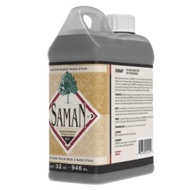 SamaN Interior Water Based Wood Stain - Natural Stain for Furniture, Moldings, Wood Paneling, Cabinets (Castle Stone TEW-011-32, 32 oz)