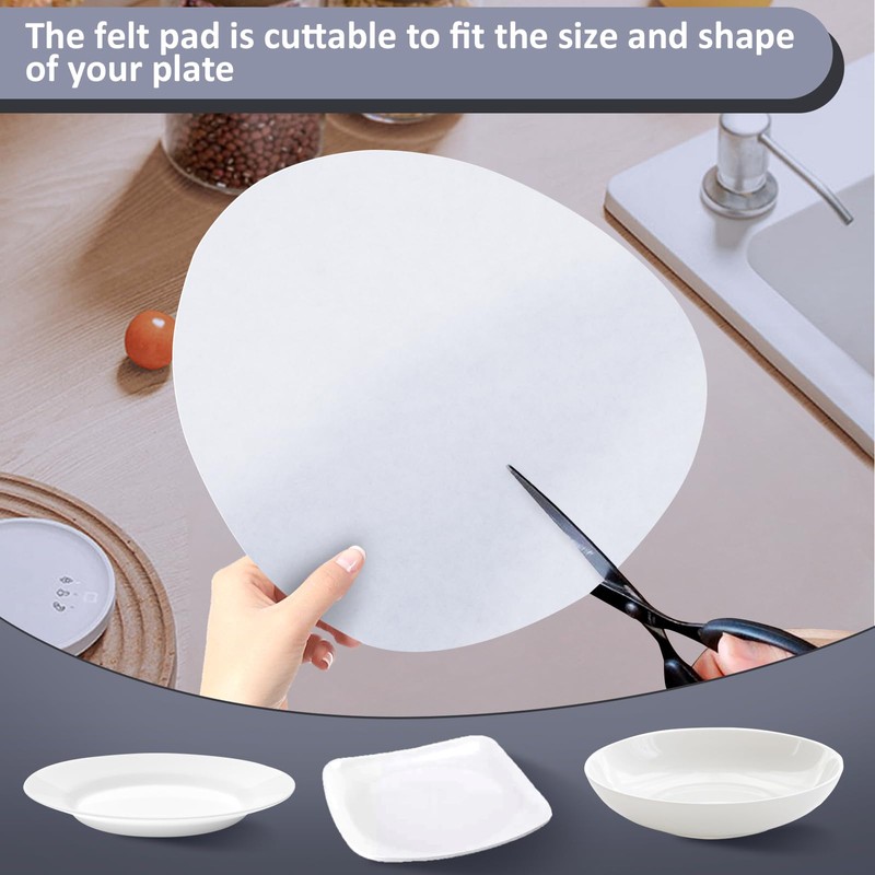Aoluguya Soft Felt Plate Dish Protectors Dividers Seperators for Stacking,