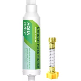 AQUACREST Hose Water Filter with Hose Protector, Reduces Chlorine, Odor, Calcium