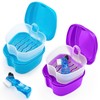 2 Pack Denture Case Dental Mouthguard Case, Denture Bath Box