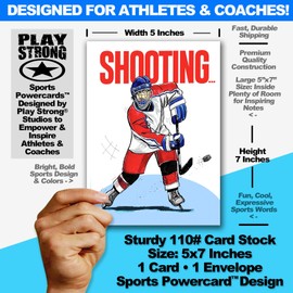1-Pack All Star Hockey Birthday Card (5x7) Power Player Illustrated Sports Birthday Cards Greeting Cards- Awesome for Hockey Players, Coaches and Fans Birthdays, Gifts and Parties!