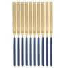 Pack of 10 high wear-resistant diamond flat diamond files, blue