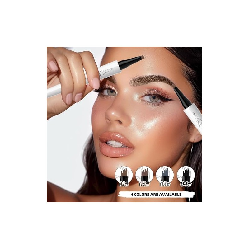 Lápiz de Cejas Impermeable Mágico, Lápiz de Cejas Multiforjado 3d
