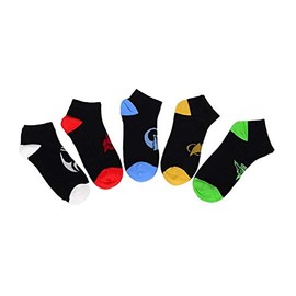 Star Trek The Next Generation Races Icon No-Show Socks, 5 Pack 9-12