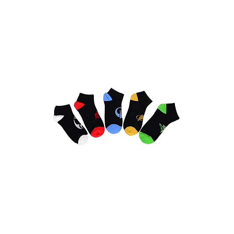 Star Trek The Next Generation Races Icon No-Show Socks, 5
