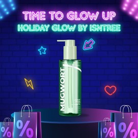 IsNtree Mugwort Calming Deep Cleansing Oil 200ml, 6.76 fl.oz | Korean Oil Cleanser for Sensitive & Oily Skin | Lightweight & Non-Greasy | Soothing & Deep Cleansing | Vegan & Cruelty-Free Skincare