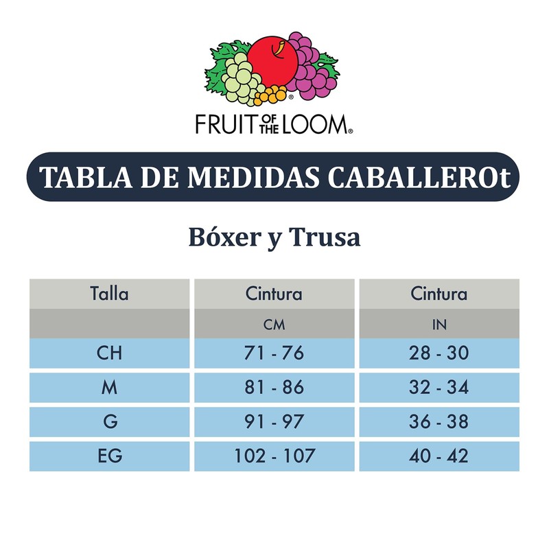 Fruit of the Loom 3TR76CM.103 Boxer Trunk 3pk para Hombre,