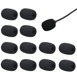 12 Foam Windscreen for Microphones & Headsets, Covers & Discs - for Teaching, Stage & Events
