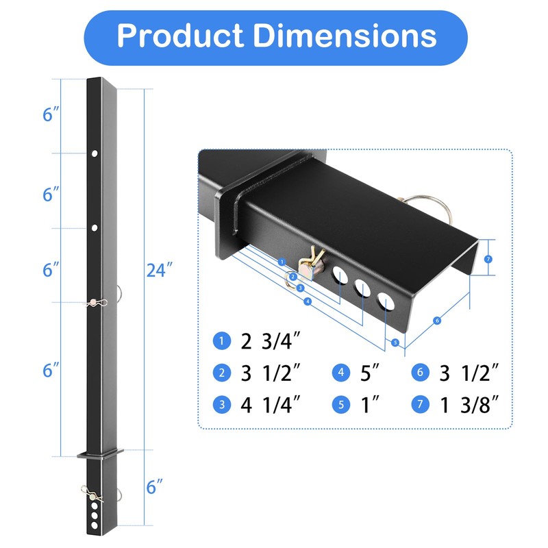 Colinktool Adjustable Pipe Stakes, 30" Heavy-Duty C Channel Pipe Stake