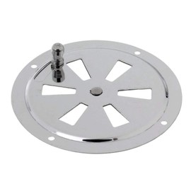 SeaLux Marine Round Butterfly Vent with Side Knob Stainless Steel in 4" for Companionway Door, Cockpit and Cabin Ventilation