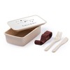Fabulous Lunch Box Lunch Box with Cutlery White Taurus Zodiac