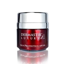 Dermastir Sun Face Cream SPF 50+ UVA/UVB Protection Light Texture, Moisturizing and Anti-Age - Waterproof - Made in France, 50ml
