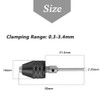 Mesee 2Pcs Keyless Mini Drill Chuck Adapter, 0.3-3.4mm Capacity Quick