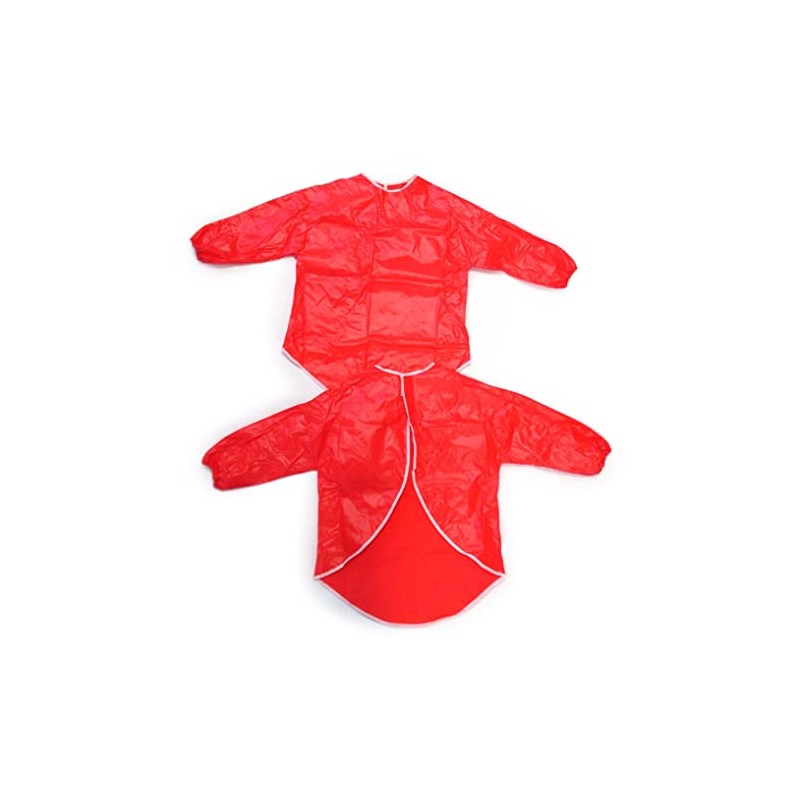 Major Brushes Childrens Red Long Sleeved 70cm PVC Play Apron