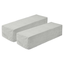 uxcell 2Pcs Stretch Armrest Covers, Polyester Soft Armchair Slipcovers Couch Recliner Arm Cover for Chair Sofa Protector, Grey, Diagonal Plaid