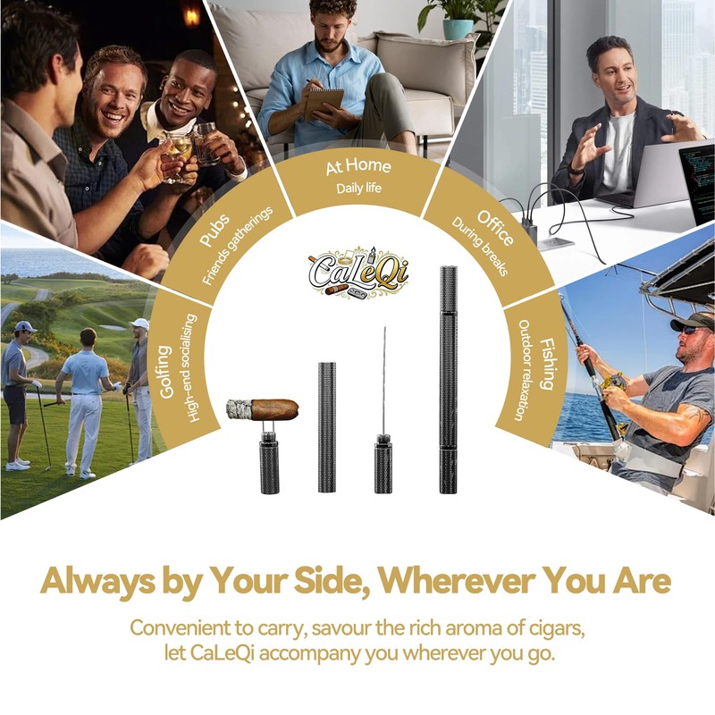 CaLeQi Cigar Draw Enhancer and Nubber 2&1 Set for Cigar
