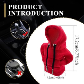 Kutyun Car Shift Gear Cover, Fashionable Sweater Hoodie Auto Gear Shift Knob Protector, Funny Gear Shift Hoodie for Knob Cover Gift, Universal Auto Interior Accessories Fit Most Cars