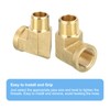 QUARKZMAN Brass Pipe Fitting 90 Degree Elbow Brass 3/8" NPT