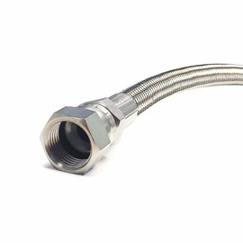 USA Made 1/2" 37° JIC Stainless Steel Hose - 24 in