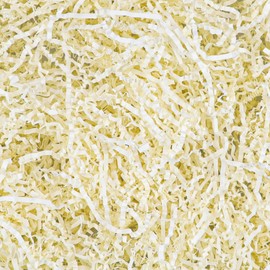 UPIQNG 100g Crinkle Paper Cut Packing Paper Shred Filler Basket Filling Paper Cushioning Crinkle Paper for Gift Wrapping Packing,Milky White