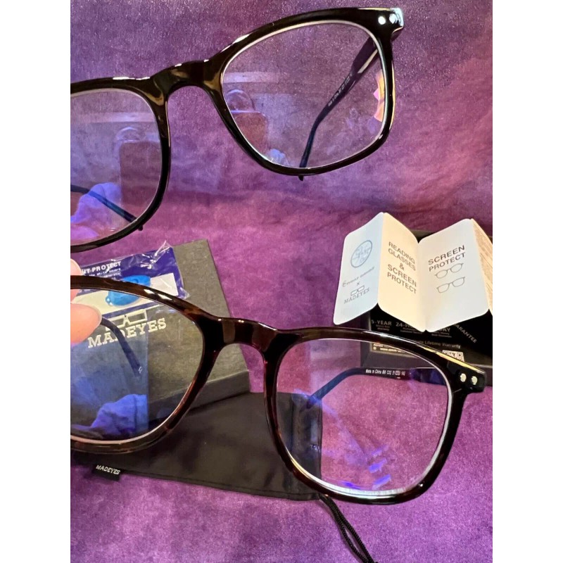 Mad Eyes READING GLASSES -NIB - MADEYES BLUE BLOCKER NON-GLARE