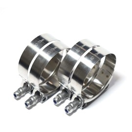 TenkeAuto Universal T Bolt Clamp Range 60mm to 68mm 304 Stainless Steel High PSI Pipe/Turbo/Intercooler For ID Hose (60mm-68mm 4 Pack)