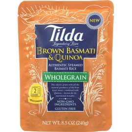 Tilda Legendary Rice Steamed Brown Basmati & Quinoa, 8.5 Ounce (Pack of 6)