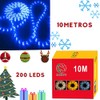 Dosyu 10M LED Navideña, 200LED 110V 2 cables Cuttable de