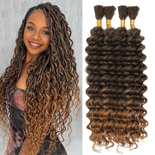 Human Braiding Hair Mix Synthetic Boho Hair for Braiding, 16
