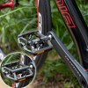 GEWAGE Bicycle Pedals, Flat Double Function and SPD Pedal with