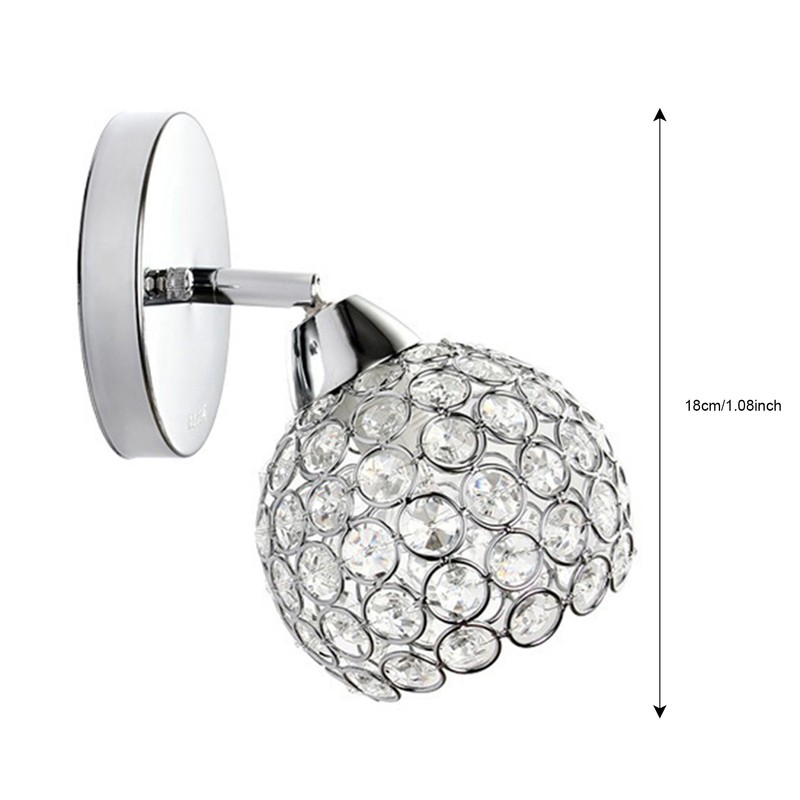 Crystal Wall Sconces Modern Wall Lamp G9 LED Round Bedroom